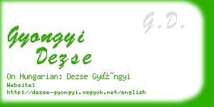 gyongyi dezse business card